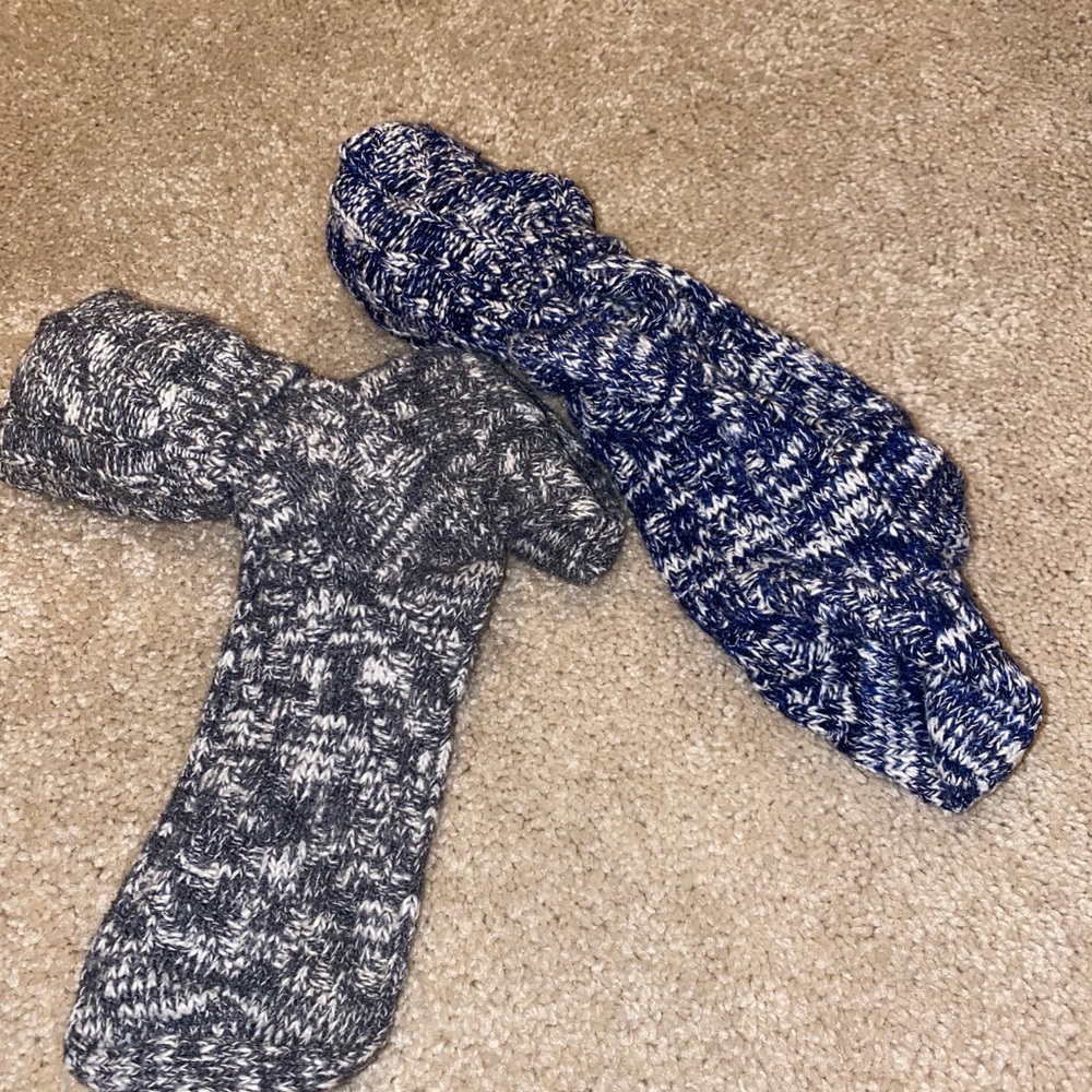 Cable knit midi boot socks